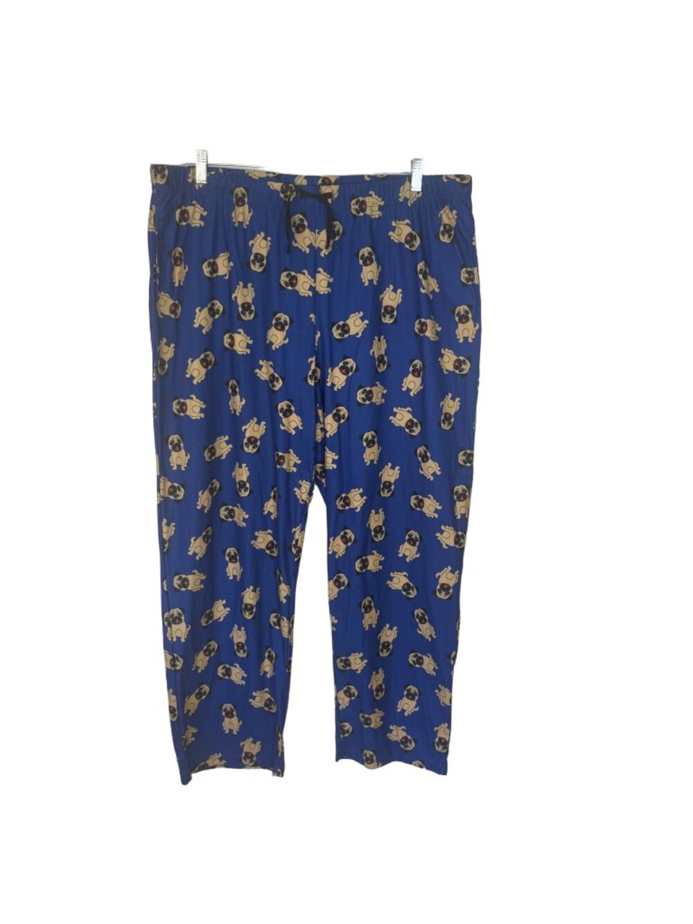 Royal Class Pajama Pants Pug Dogs Elastic Waistband XL Blue Loungewear